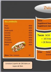 Menu Délice-frites - Les sandwiches, tacos et burgers