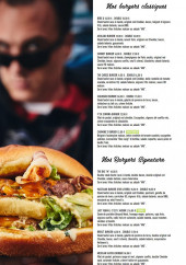 Menu Happy Diner - Les burgers