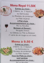 Menu Royale d'Asie - Les menus royale et menus à 9.5 €