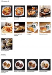 Menu Starbucks coffee - Les viennoiseries et muffins