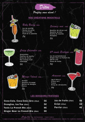 Menu Baby doll - Mocktails et boissons fraîches