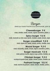 Menu Chez Holly - Les burgers