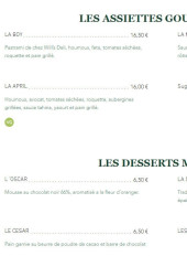 Menu Ginette Garde - Les assiettes gourmandes et desserts maison