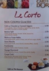 Menu Le Corto - Les coupes glacées 