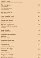 Menu Les Bargettes - Menu soir