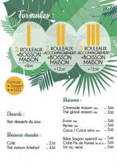 Menu Monsieur Printemps - Les formules et desserts, boissons