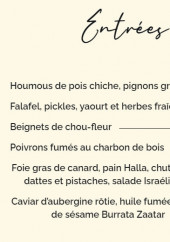Menu Paillettes - Les entrées