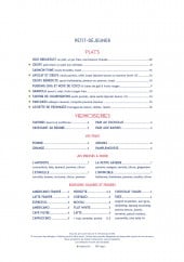 Menu Rivié - Le petit déjeuner 