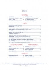 Menu Rivié - Le brunch 