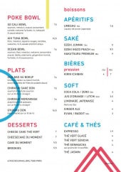 Menu Koko - Les poke bowl, les plats,....