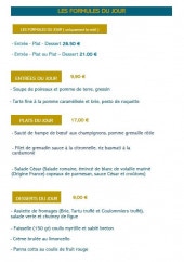 Menu Le 77 - Formules