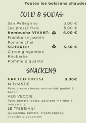 Menu Safe Urban Concept - Les snacking, sodas, ....