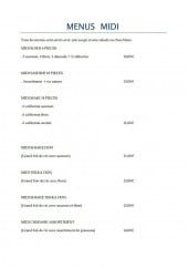 Menu Minori - Les menus midi