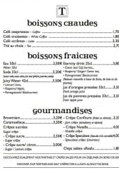 Menu Tartines en Seine - Les boissons et gourmandises