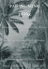 Menu 1802 - Extrait de la carte
