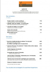 Menu Atelier Maître Albert - La carte