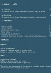 Menu Bar à Iode - Plateaux, a partager, formules..