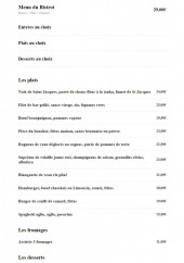 Menu Bistrot 65 - Menu du Bistrot 29€