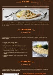 Menu Brasserie Balzar - Poissons et viandes