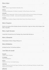 Menu Brewberry - Les bières
