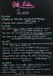 Menu Café Lilou - La carte