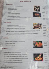 Menu L'Éclipse - Les entrées, viandes et pates,...