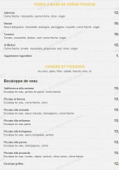 Menu La Solita Taverna - Les pizzas crèmes fraîches, les viandes et poissons