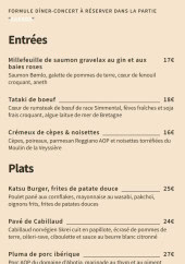 Menu Le Son de la Terre - Les entrées et plats