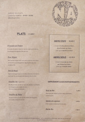 Menu NA - Les plats et menus