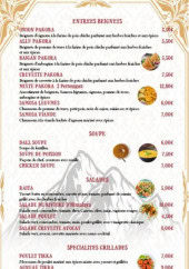 Menu Rivières d’himalaya - Les entrées, soupes et salades, ...