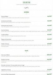 Menu Selva - Entrées, plats, sides,...
