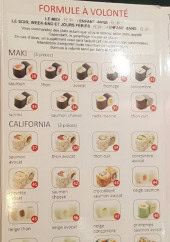 Menu Sweet kt - Maki et california