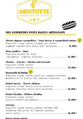 Menu Aristotte - Les sandwichs