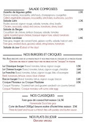 Menu Café latin - Les plats, croques,...