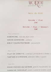 Menu Mordu - Exemple de menu