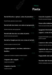 Menu Pastamore - Les pastas