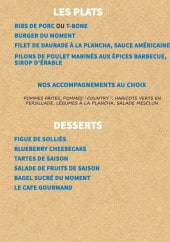 Menu La Grande Epicerie de Paris - Les plats et desserts