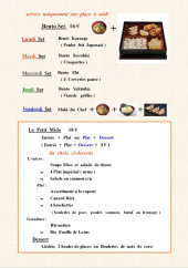 Menu Restaurant MIDO - Les menus