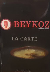 Menu Beykoz - Carte et menu  Beykoz Paris