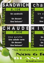 Menu Blanc et Vert - Les formules