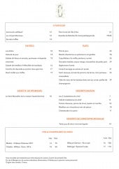 Menu Le Camondo - Les entrées, les plats ...