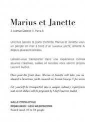 Menu Marius et Janette - Infos