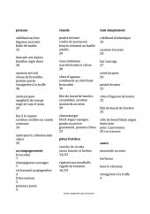Menu Market - Les poisson, les viandes ...