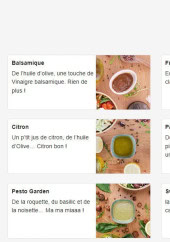 Menu Mister Garden - Les sauces