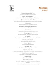 Menu Quai 108 - A partager