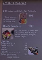 Menu Salaheyo - Les plats chauds