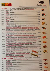 Menu Sushi 2007 - Maki et yakitori