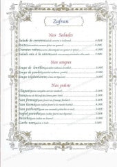 Menu Zafran - Les entrées suite 