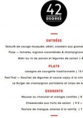 Menu 42 Degrés - Menu d'hiver - 42 Degrés