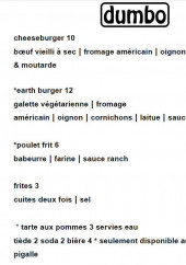 Menu Dumbo - Les menus